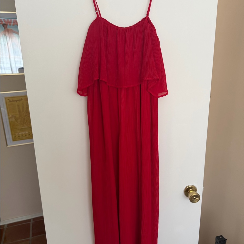 Express Red Spaghetti Strap Romper